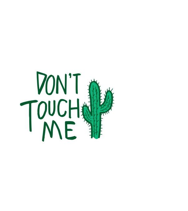 Dont touch me model alb pe tricou