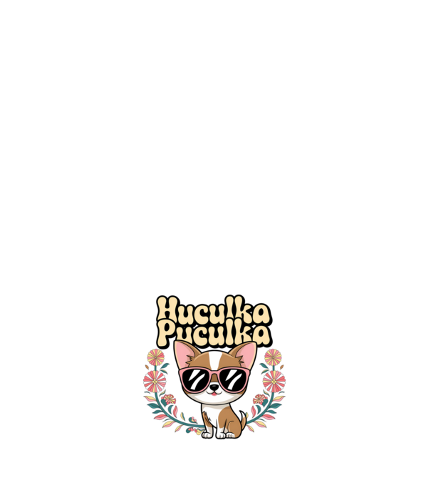 Huculka Puculka câine 1 model roz deschis pe tricou
