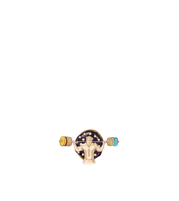 Powered by donuts model negru pe tricou