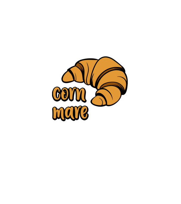 corn mare model alb pe tricou
