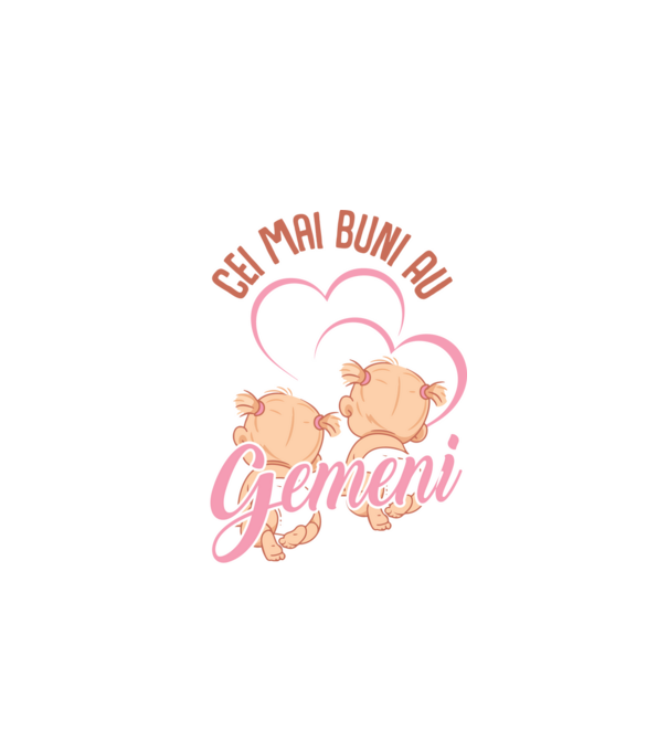 Cei mai buni au gemeni model alb pe tricou