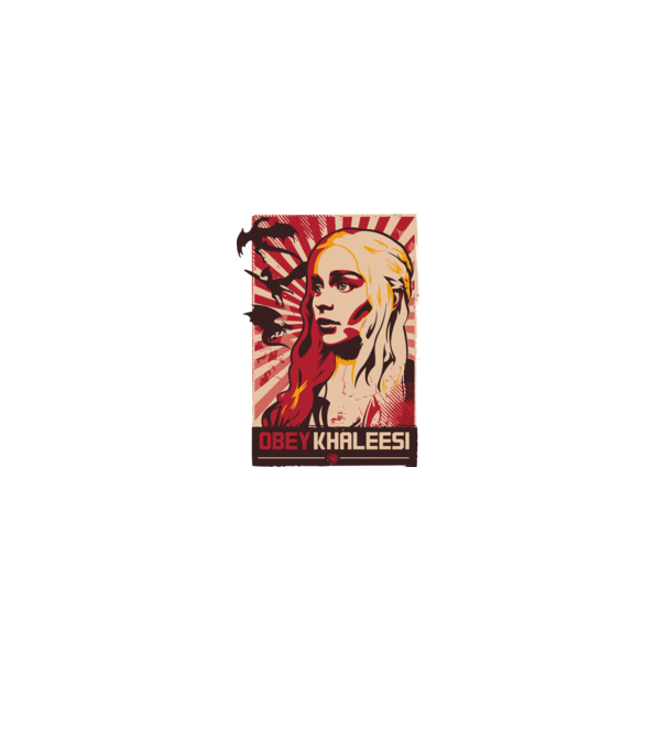 Obey Khaleesi model negru pe tricou