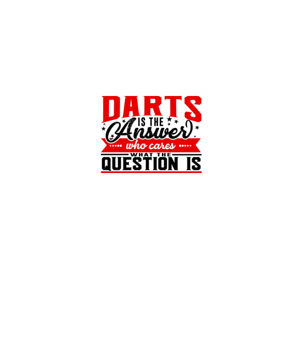 Sport is the answer DARTS model alb pe tricou