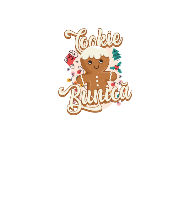 Cookie bunică model alb pe tricou