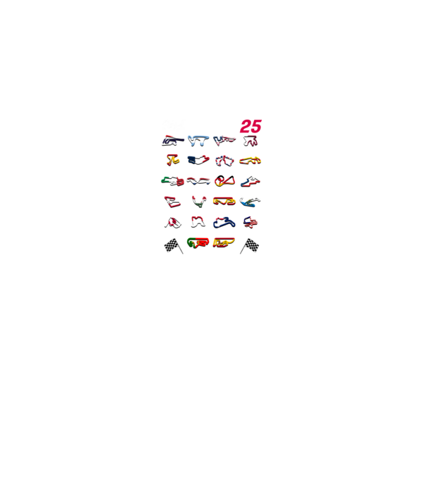 MOTOGP 25 CALENDAR Negru model negru pe tricou