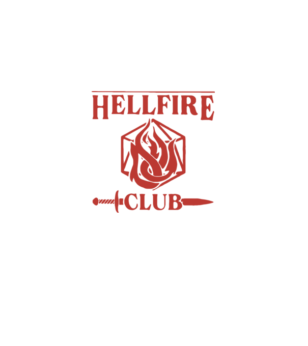 hellfire club 85 model negru pe tricou