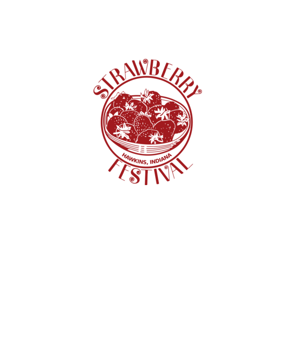 strawberry festival stranger things model galben pe tricou