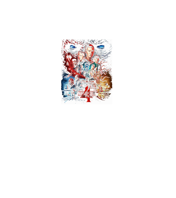stranger things poster model turcoaz pe tricou