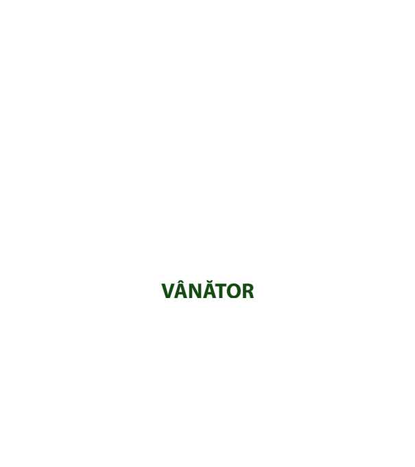 fii calm, sunt vânător model negru pe tricou