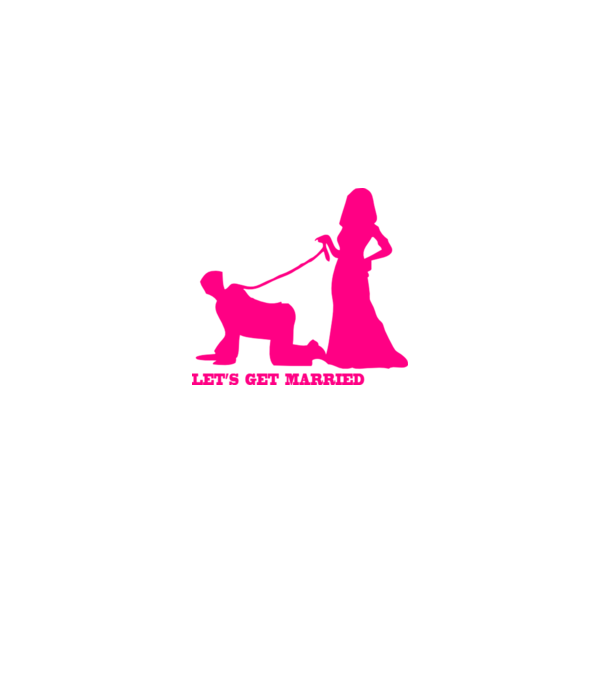 lets get married model alb pe tricou