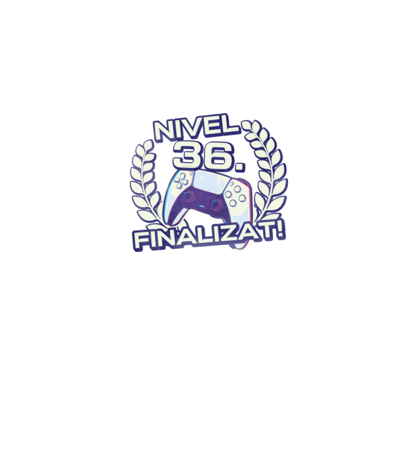 Nivel 36 finalizat! model negru pe tricou