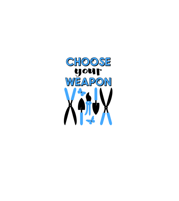 Choose your weapon model alb pe tricou