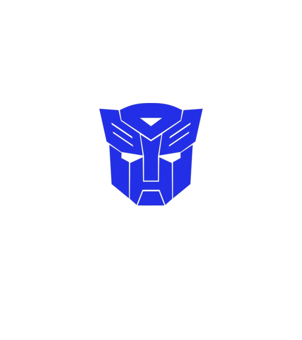 Autobot model alb pe tricou