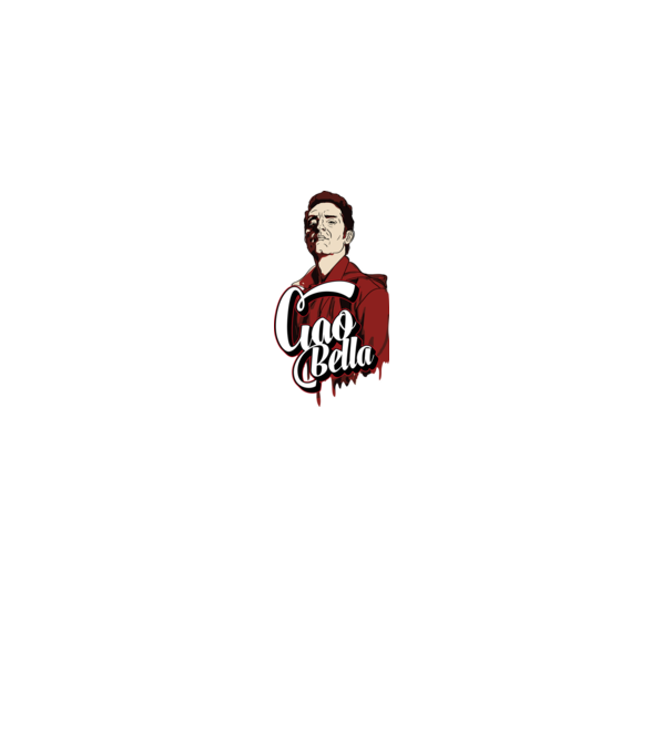ciao bella berlin model alb pe tricou