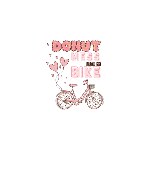 Donut mess with my bike model alb pe tricou