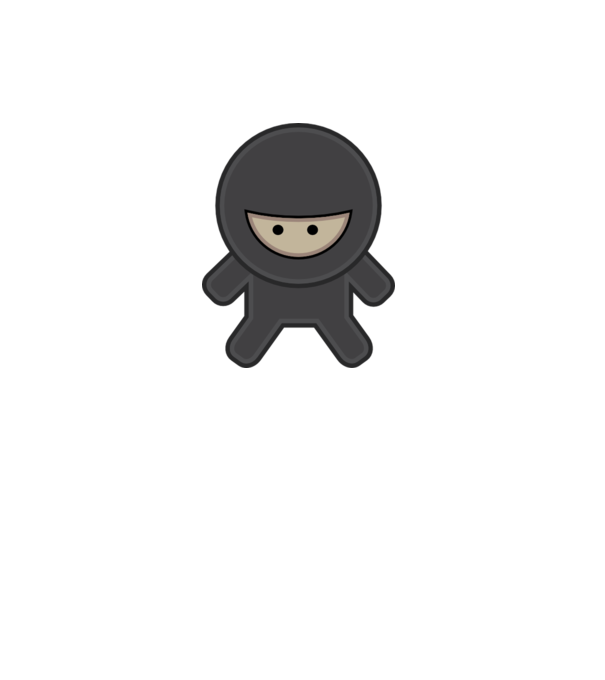 ninja model gri pe tricou