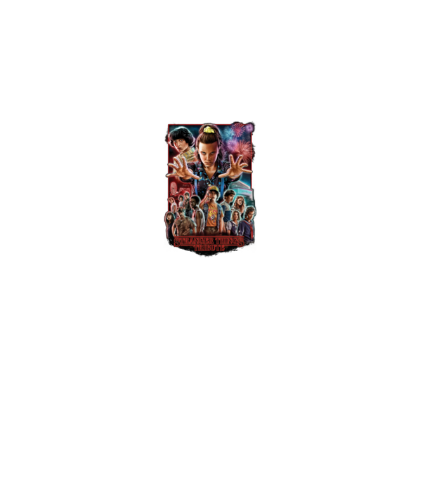 stranger things tribute poster model negru pe tricou