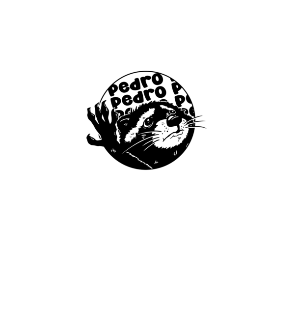Pedro circle model alb pe tricou
