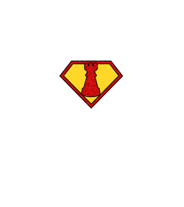 SuperChess turnul de sah model gri pe tricou