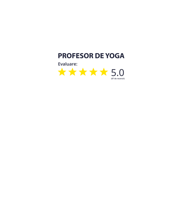 profesor de yoga evaluare model alb pe tricou