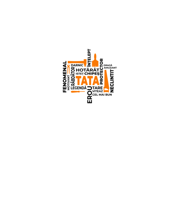 Acronimele tatălui model alb pe tricou