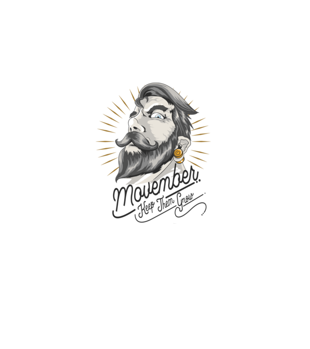 Movember Keep them grow No Shave November model alb pe tricou
