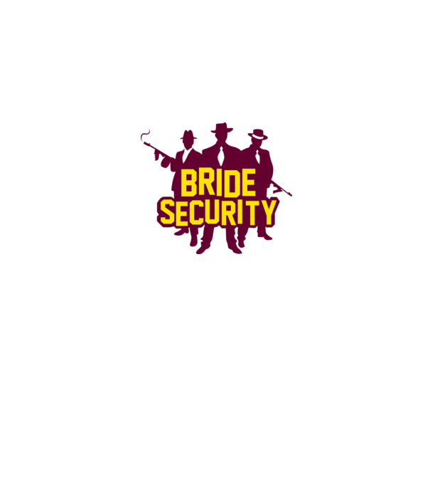 Bride Security model alb pe tricou