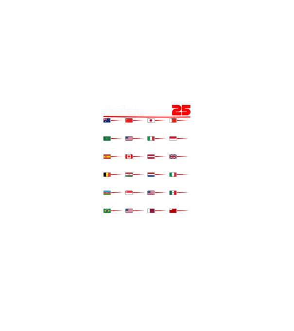 F1 calendar 2025 negru model nisipiu pe tricou