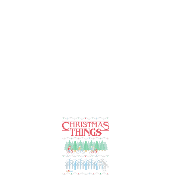 christmas things ugly sweater model albastru închis pe tricou