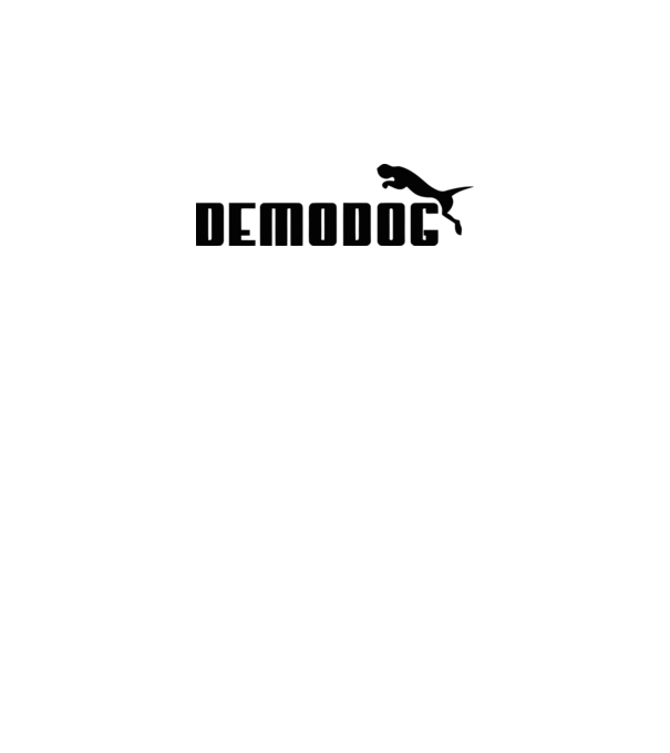 demodog logo black model gri pe tricou