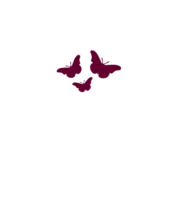 Butterflies model alb pe tricou