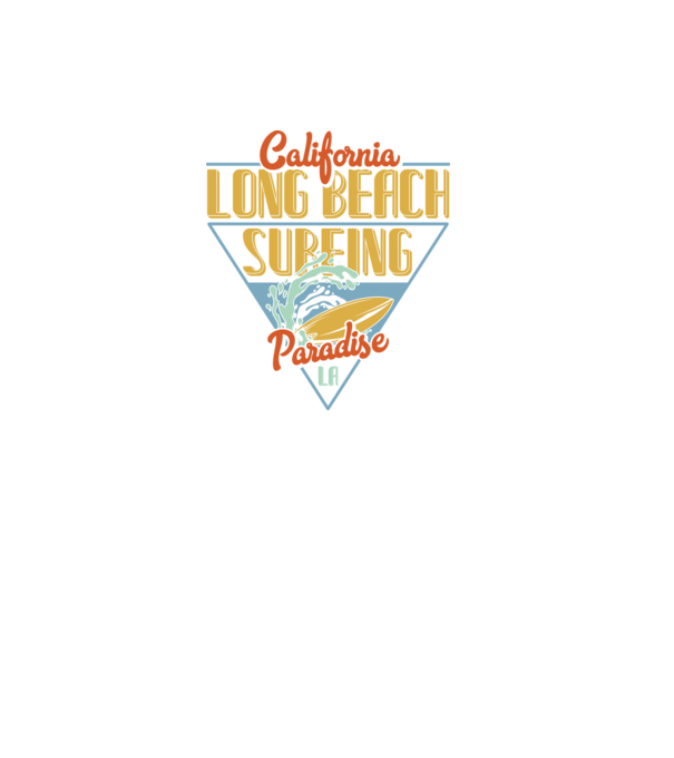 Long Beach model negru pe tricou