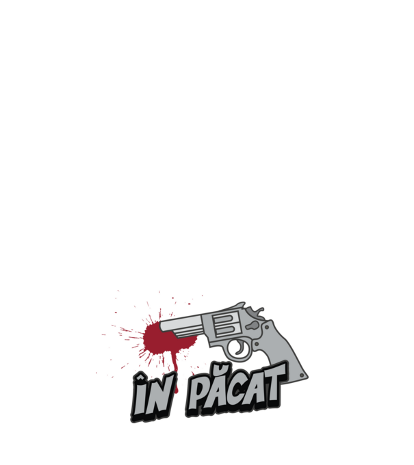 în păcat model alb pe tricou
