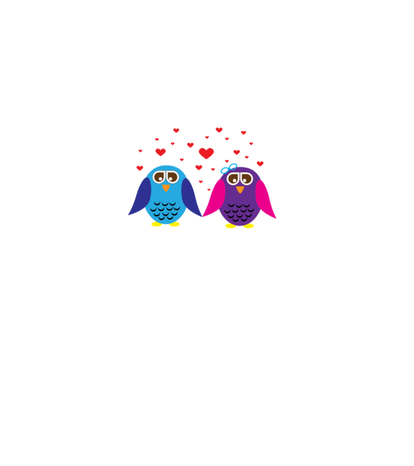 Owl Love model gri pe tricou