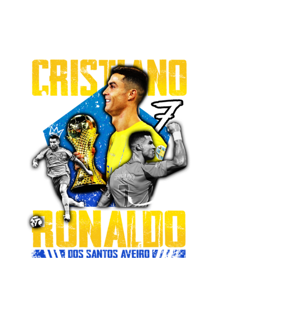 Ronaldo tribute model negru pe tricou