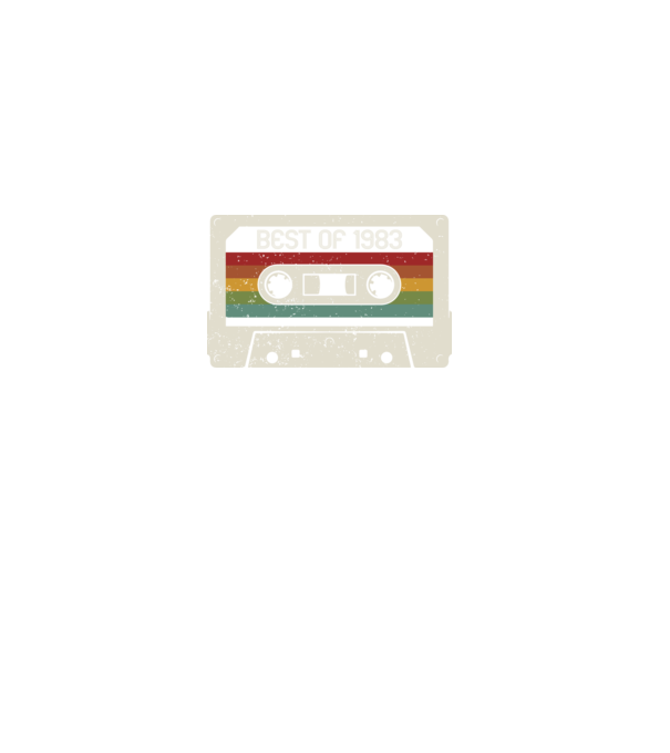 retro tape 1983 vintage model negru pe tricou