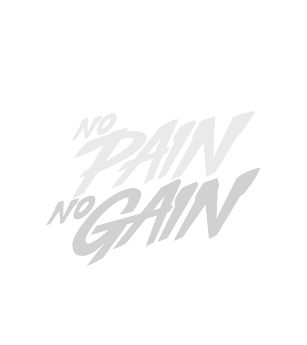 No Pain No Gain typography model alb pe tricou