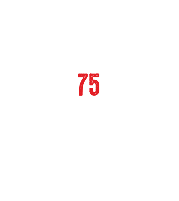 Purtătorul acestui tricou a împlinit: 75 de ani model negru pe tricou