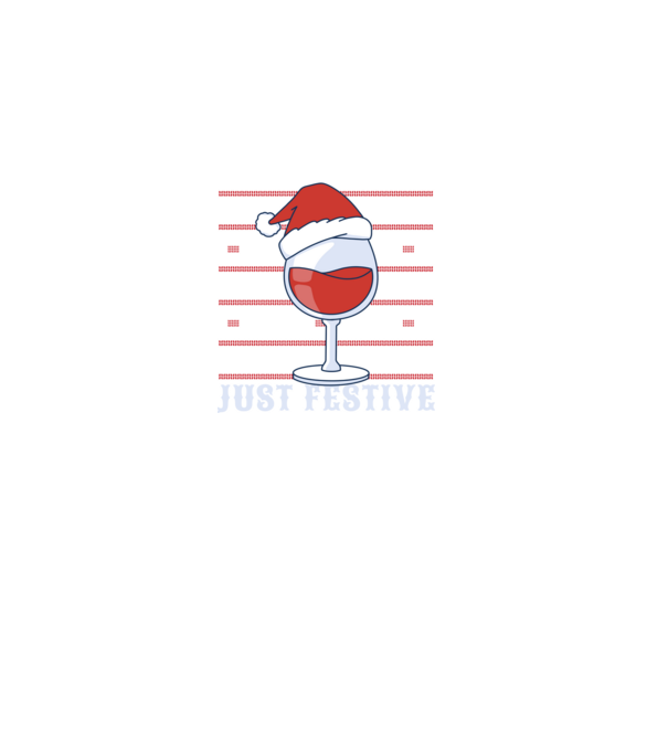 Not drunk just festive ugly sweater model negru pe tricou