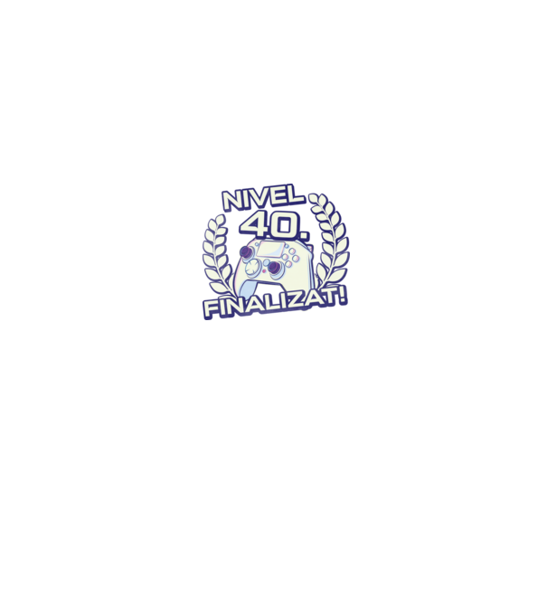 Nivel 40 finalizat! model negru pe tricou