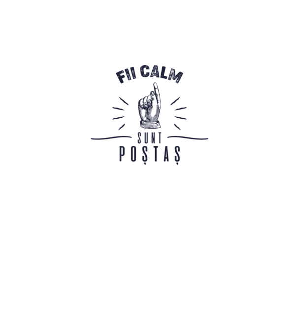 Fii calm, sunt poștaș model gri pe tricou