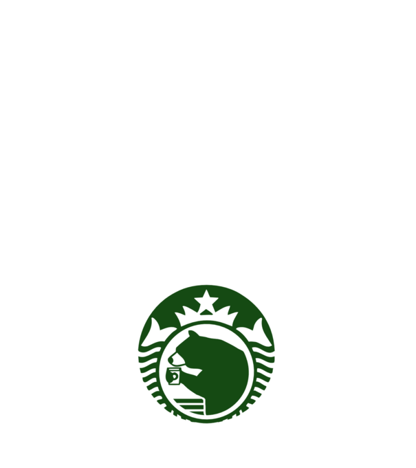 Bear Bucks model alb pe tricou