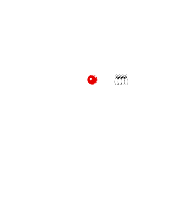 Bowling EKG model negru pe tricou