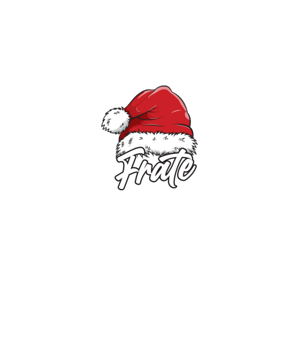 frate Santa Hat model negru pe tricou