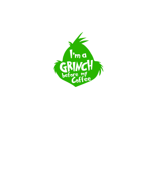 Grinch before coffee model negru pe tricou