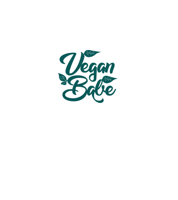 Vegan Babe model alb pe tricou