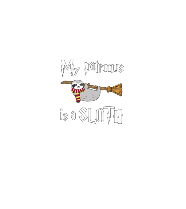 my patronus is a sloth model negru pe tricou