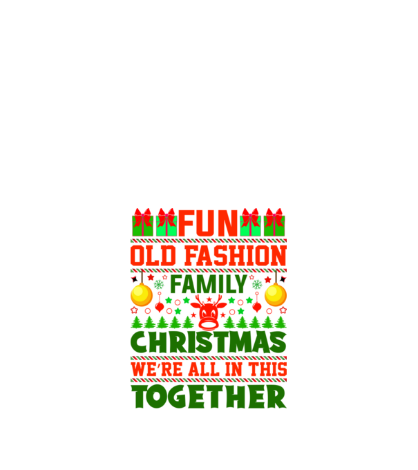 fun old fashion family christmas model negru pe tricou