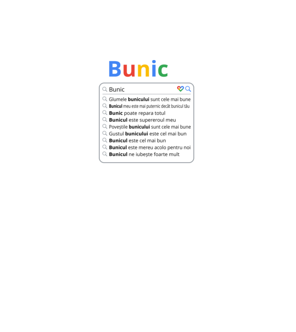 căutare Google Bunic model negru pe tricou