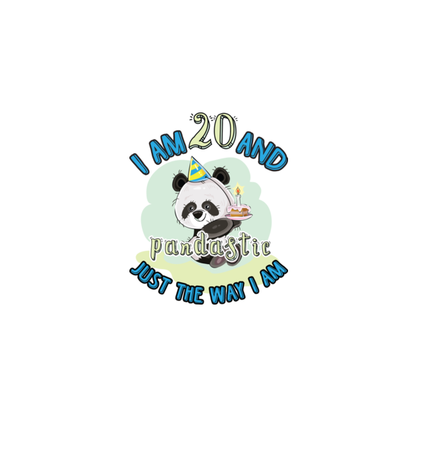 PANDASTIC 20 model alb pe tricou